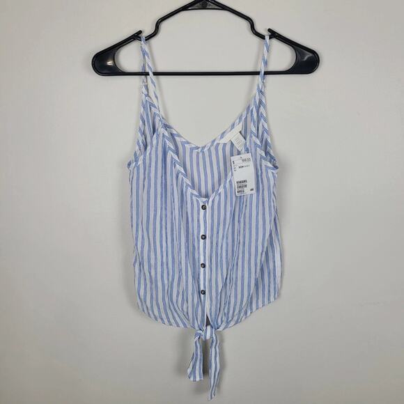 H&M XS Tie Front Spaghetti Strap Tank - Picture 1 of 4